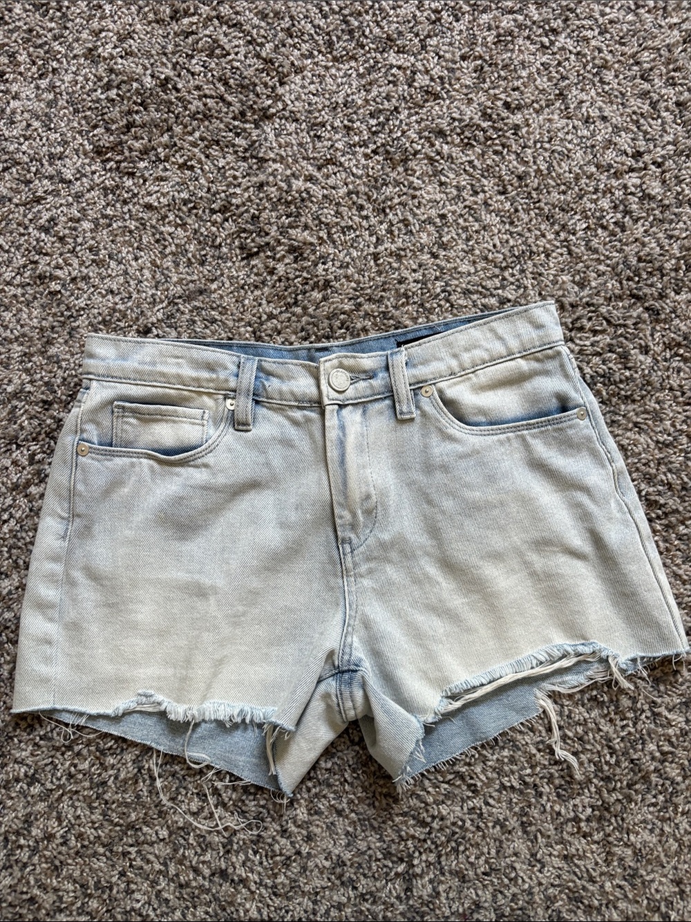 Blank NYC Light Blue Distressed Denim Shorts